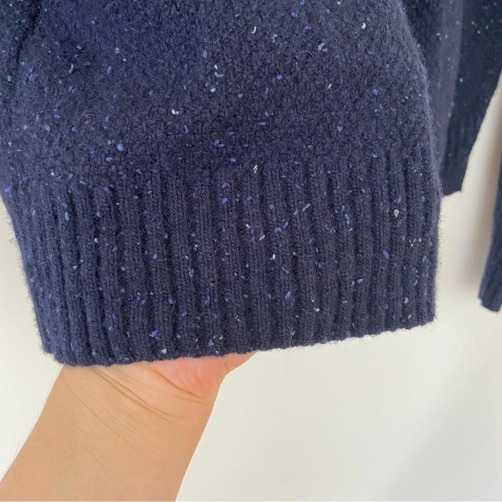 Untuckit Sweater Men’s XL Blue Wool Knit Pullover Cardigan Lambswool Warm Preppy